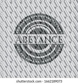 Abeyance silver emblem. Scales pattern. Vector Illustration. Detailed.