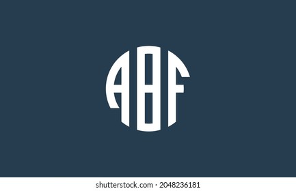 ABF Alphabet Letters Initial Circle Monogram Logo