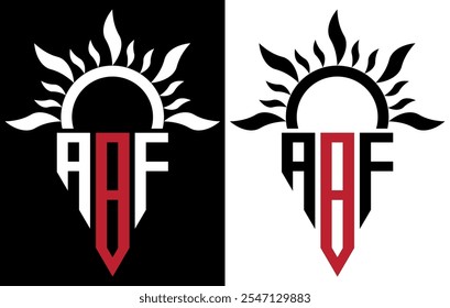 ABF Letter Logo Design (Projeto do logotipo da letra ABF). Letras iniciais Ícone do logotipo ABF. Letra abstrata ABF modelo de design de logotipo de vetor mínimo.