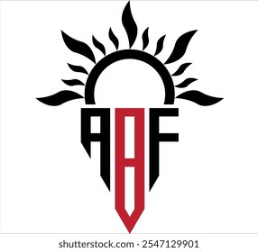 ABF Letter Logo Design (Projeto do logotipo da letra ABF). Letras iniciais Ícone do logotipo ABF. Letra abstrata ABF modelo de design de logotipo de vetor mínimo.