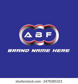 ABF letter logo vector unique attractive creative modern initial design white color on blue color background ABF letter logo icon design
