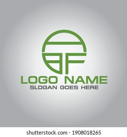 ABF Letters, Flat logo design in vector format