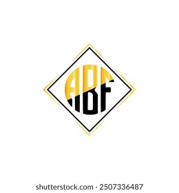 ABF logo design, ABF simple and modern logo. ABF luxurious alphabet design
