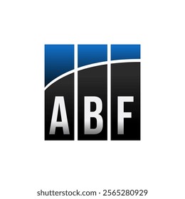 ABF three bars business logo template black blue	