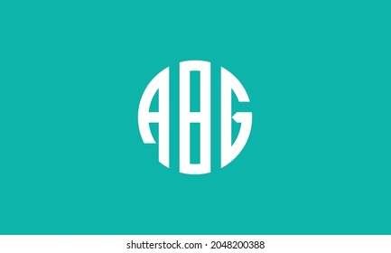 ABG Alphabet Letters Initial Circle Monogram Logo svg