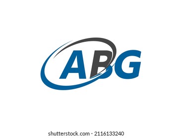 ABG letter creative modern elegant swoosh logo design svg