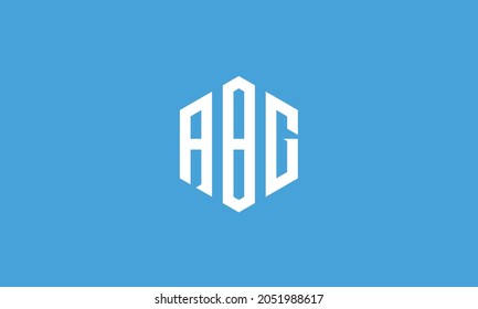 ABG Letter Initial Hexagon Logo svg