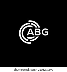 ABG letter logo design on black background. ABG creative initials letter logo concept. ABG letter design. svg