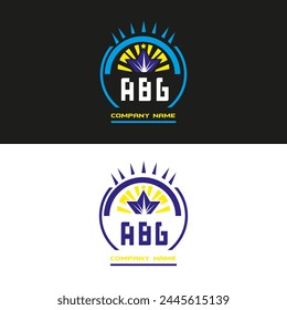 ABG letter logo vector design on black and white color background ABG letter logo icon design
 svg