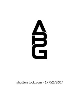 abg letter original monogram logo design svg