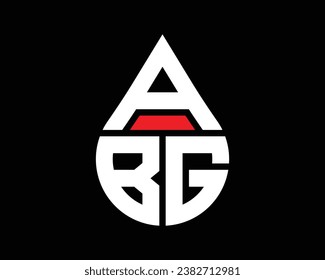 ABG letter water drop shape logo design. ABG drop logo simple design. svg
