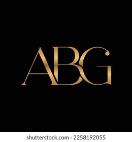 ABG Luxury Monogram initial letters logo Design svg