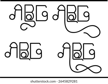 ABG Monogram Logo Creator | Personalized A, B and G Lettering and Calligraphy