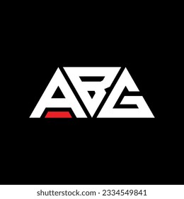 ABG triangle letter logo design with triangle shape. ABG triangle logo design monogram. ABG triangle vector logo template with red color. ABG triangular logo Simple, Elegant, and Luxurious design. svg