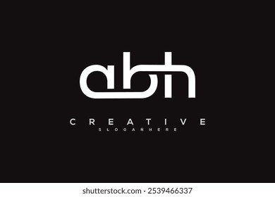 
Concepto de Vector inicial de diseño de logotipo de letra ABH. Ilustración simple de la Plantilla del logotipo de ABH.