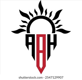 Diseño de logotipo de letra ABH. Letras iniciales icono del logotipo de ABH. Plantilla de diseño de logotipo de Vector mínimo de letra Abstractas ABH.