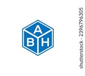ABH letter logo design on black background. ABH creative initials letter logo concept. ABH letter design.
