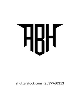 ABH Buchstaben Logo Design mit weißem Hintergrund in Illustrator, Vektorlogo modernen Alphabet Schriftart Überlappung Stil, Kalligrafie Designs für Logo, Poster, Einladung, etc.