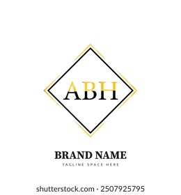 Diseño del logotipo de ABH, logotipo simple y moderno de ABH. Diseño de alfabeto de lujo ABH