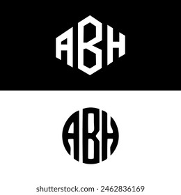 ABH-Logo. ABH-letzteres Logo mit doppelter Linie. ABH-letzteres. ABH-Logo für Technologie, Unternehmen und Immobilien brandes letzteres Logo