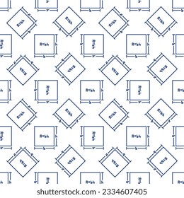 A=bh vector Area of a Rectangle concept seamless pattern in outline style