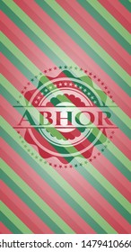 Abhor christmas emblem background. Vector Illustration. Detailed.