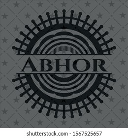 Abhor realistic black emblem. Vector Illustration. Detailed.