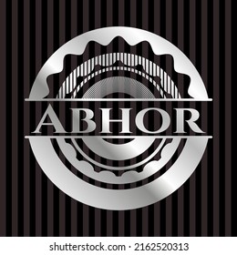 Abhor silver emblem. Vector Illustration. Mosaic. 