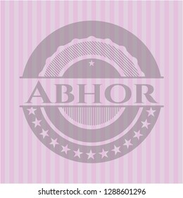 Abhor vintage pink emblem