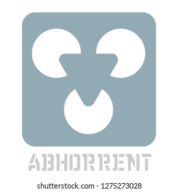 Abhorrent concept icon on white