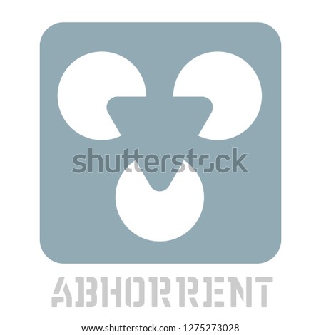 Abhorrent concept icon on white