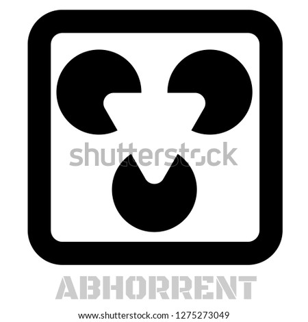 Abhorrent concept icon on white