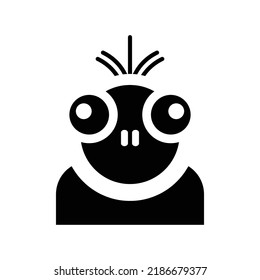 Abhorrent, despicable icon. black vector graphics.