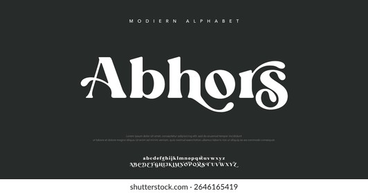 Abhors moderno criativo mínimo alfabeto pequeno letra logotipo design