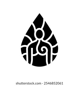 abhyanga ayurveda glyph icon vector. abhyanga ayurveda sign. isolated symbol illustration