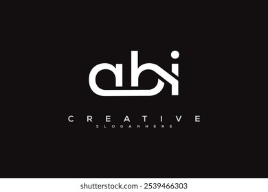 Concepto de Vector inicial de diseño de logotipo de letra ABI. Ilustración simple de la Plantilla del logotipo de ABI