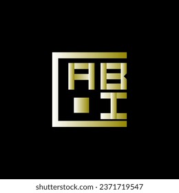Diseño vectorial del logotipo de la letra ABI, logotipo ABI simple y moderno. Diseño de alfabetos lujosos ABI  