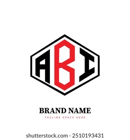 Diseño del logotipo de ABI, logotipo simple y moderno de ABI. Diseño de alfabeto de lujo ABI