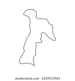 Mapa del estado de Abia, división administrativa del país de Nigeria. Ilustración vectorial.