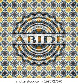 Abide arabesque emblem background. arabic decoration.