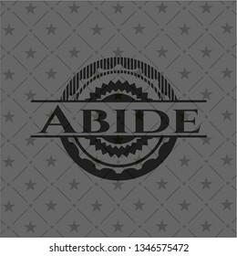 Abide black emblem. Vintage.