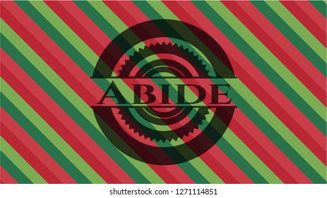 Abide christmas colors emblem.