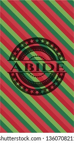 Abide christmas colors style badge.