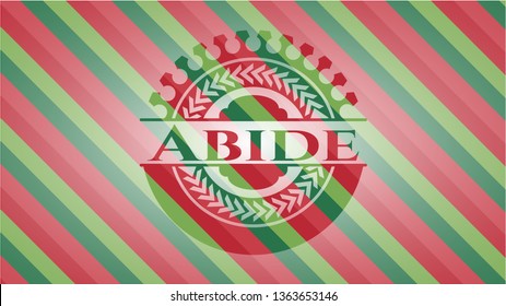 Abide christmas emblem background.