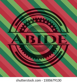 Abide christmas emblem background. Vector Illustration. Detailed.