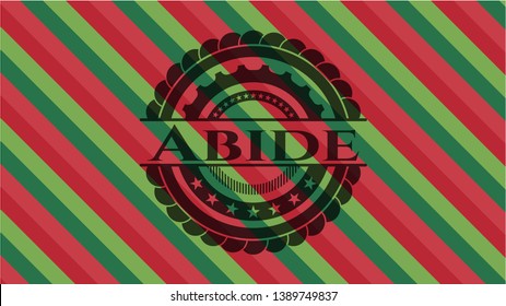 Abide christmas emblem. Vector Illustration. Detailed.