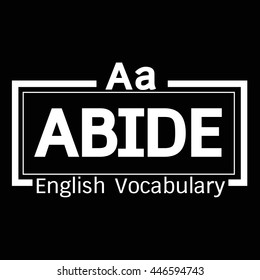 ABIDE english word vocabulary illustration design