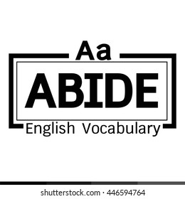 ABIDE english word vocabulary illustration design