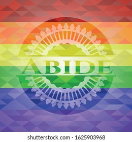 Abide lgbt colors emblem. Vector Illustration. Mosaic.