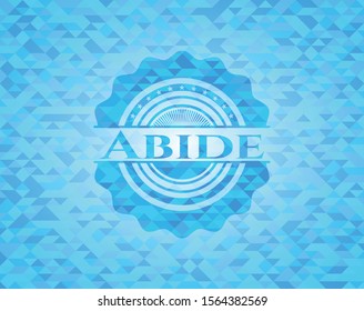 Abide light blue mosaic emblem